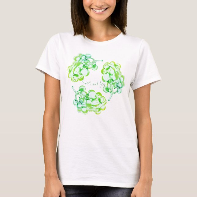 Haut T-shirt doux et frais Stylisé Vin Fruit (Devant)