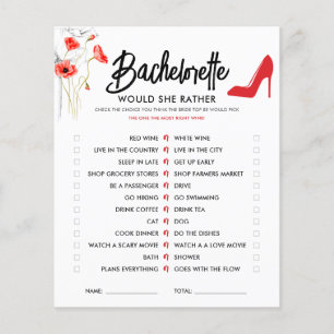 Haut talon rouge   Préférerait-Elle Jouer