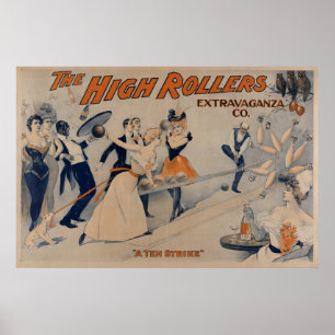 Haute affiche de théâtre de partie de