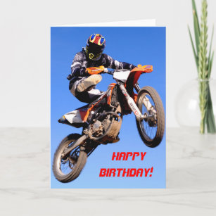 Cartes Motocross D Anniversaire Zazzle Fr