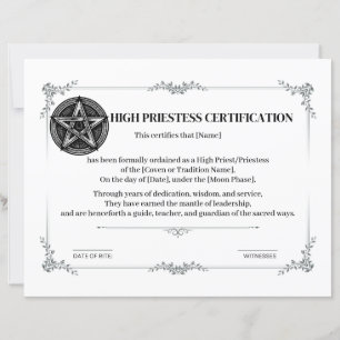 Haute certification des prêtres