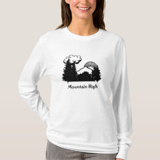 Haute silhouette de logo de montagne sur le sweat