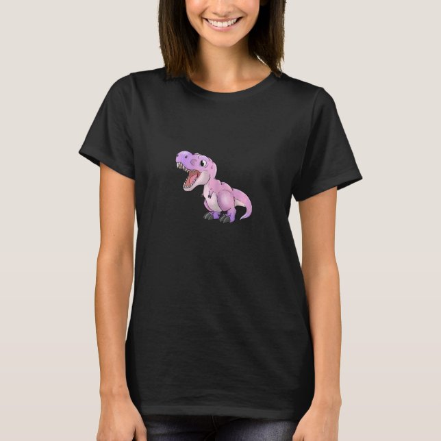 Hauts imprimés graphiques de dinosaures mignons po (Devant)
