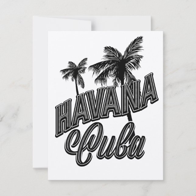 Havana Cuba typographie vintage art. (Devant)