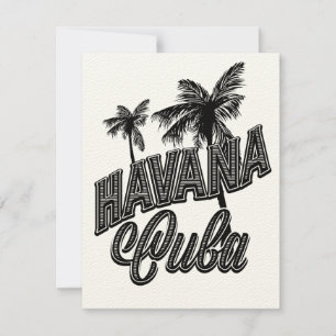 Havana Cuba typographie vintage art.