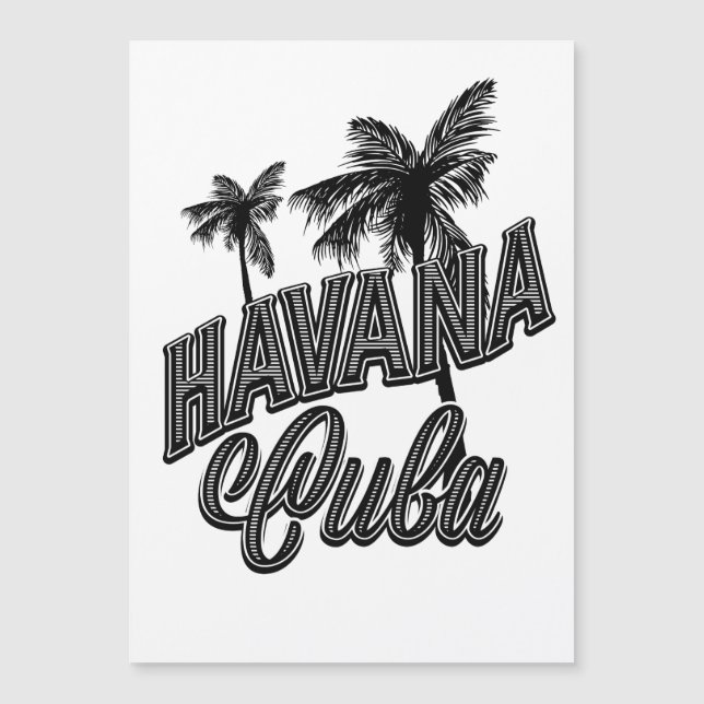 Havana Cuba typographie vintage art. (Devant)