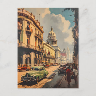 Havana Streets : Carte postale Vintage