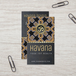 Havana Yoga Studio Black Gold Carte de visite