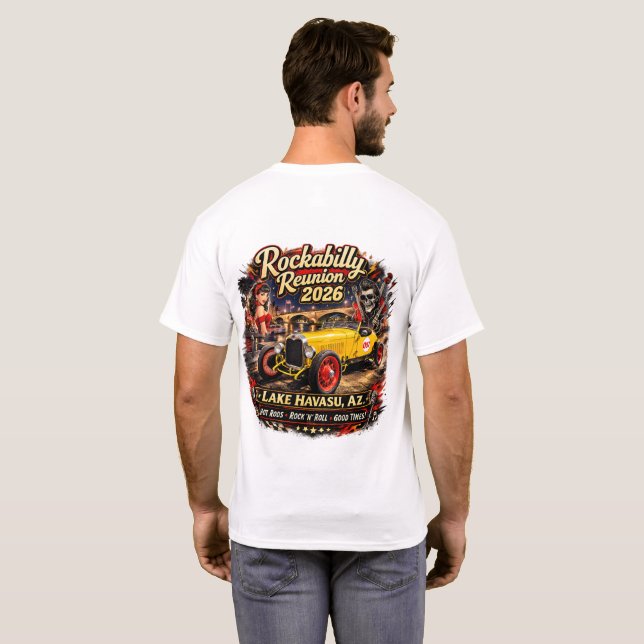 Havasu Rockabilly Reunion 2026 T-Shirt (Dos entier)