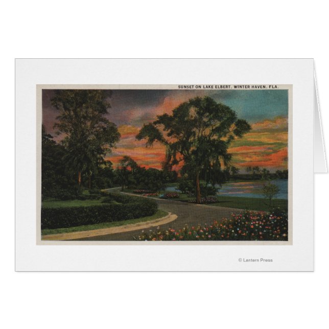 Haven d'hiver, Floride - Vue coucher de soleil sur (Devant horizontal)
