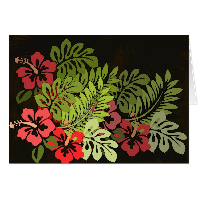 Hawaii Aloha Flower Art Print (Devant horizontal)