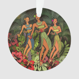 Hawaii Aloha Palm Hula Art Design