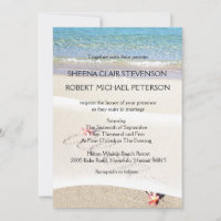 Hawaii Aloha Plumeria Flower Beach Invitations de 