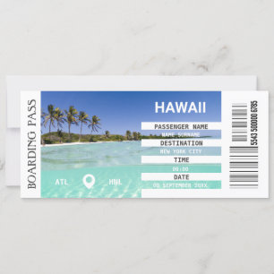Hawaii avion carte d'embarquement escapade week-en