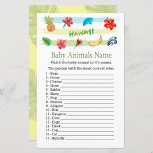 Hawaii Baby Animaux Nom Jeu