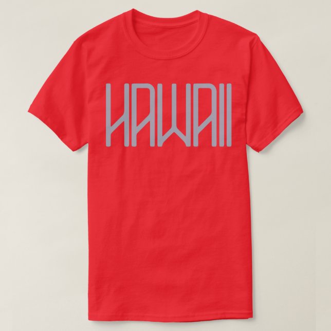 Hawaii Blue Grey Retro TShirt (Design devant)