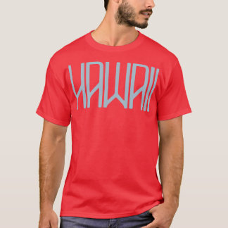 Hawaii Blue Grey Retro TShirt