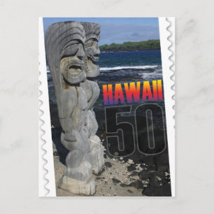 Hawaii État 50e anniversaire carte postale île