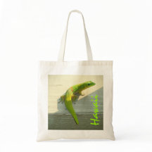 Hawaii gecko vert clair sac réutilisable