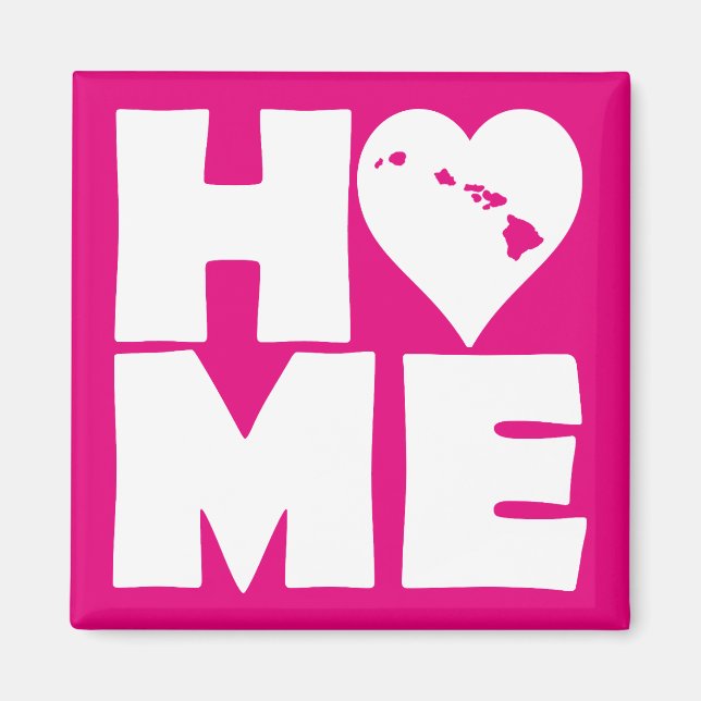 Hawaii Home Heart State Fridge Magnet (Devant)