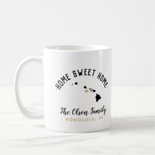 Hawaii Home Sweet Home Famille Monogramme Mug