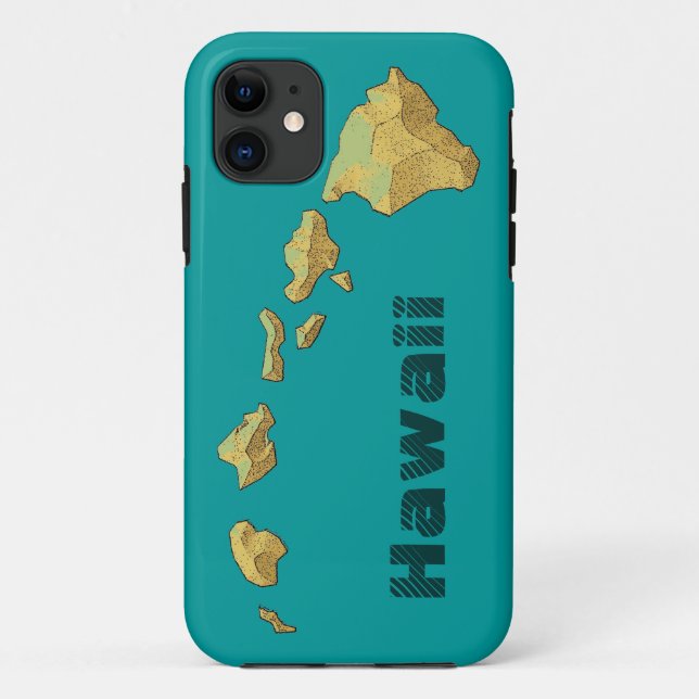 Hawaii îles or turquoise bleu vert iphone 5 coque (Dos)