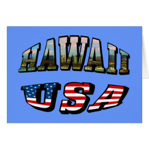 Hawaii Picture et USA Flag Text