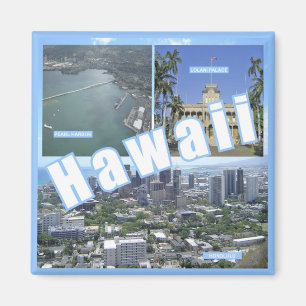 Hawaii State Travel Photo Souvenir Frigo Magnets