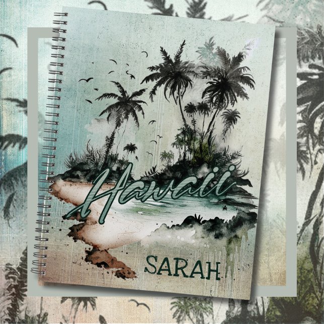 Hawaii Tropical Palm Tree Island (Hawaii Tropical Palm Tree Island Notebook with Personalization)