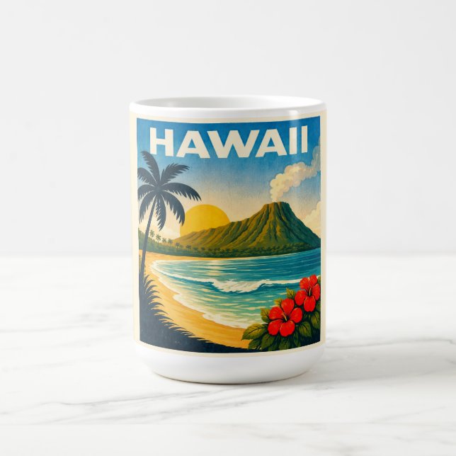 Hawaii Vintage Travel Poster Mug (Centre)