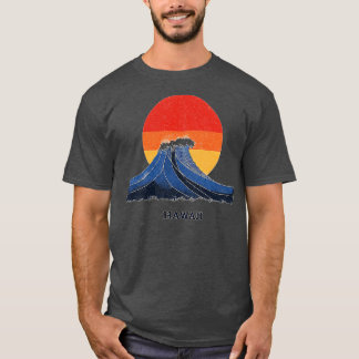 Hawaii Wave et Sunset Graphic TShirt