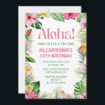 Hawaiian 15e anniversaire invitation Fleurs tropic<br><div class="desc">Hawaiian 15e anniversaire invitation Fleurs tropicales</div>