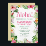 Hawaiian 34e anniversaire invitation Flore tropica<br><div class="desc">Hawaiian 34e anniversaire invitation Fleurs tropicales</div>