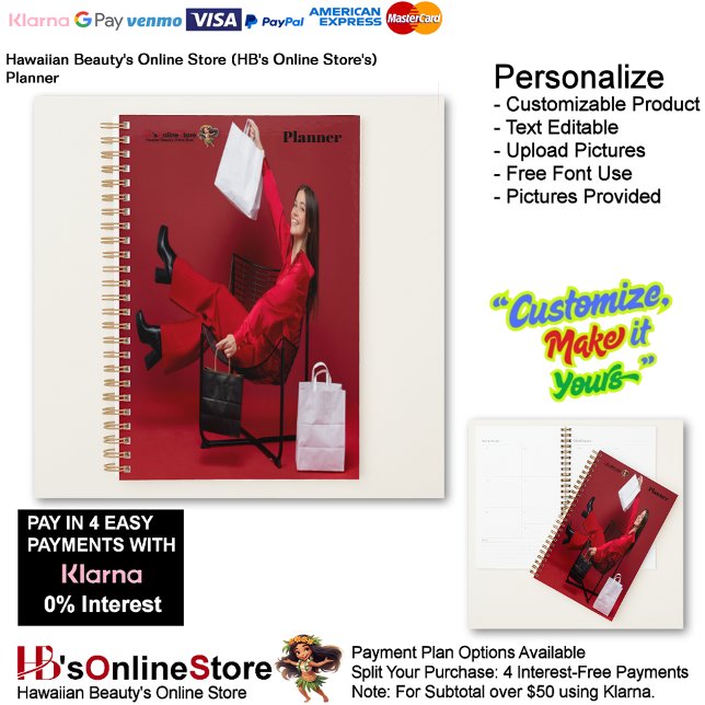 Hawaiian Beauty's Online Store (HB's Online Store) (Hawaiian Beauty's Online Store's (HB's Online Store) Planner 2.)
