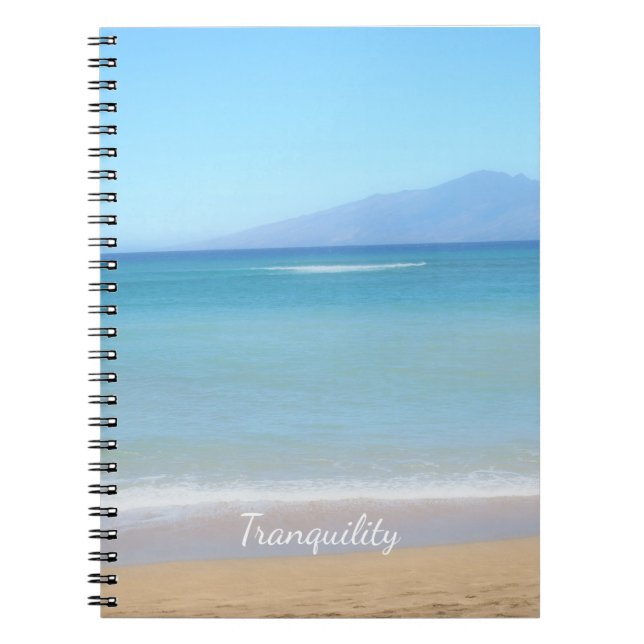 Hawaiian Blue Ocean View Photo Carnet Spiral (Devant)