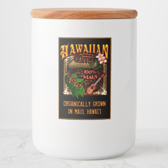 Hawaiian Coffee Maui Étiquette alimentaire (Devant)