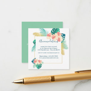 Hawaiian Hibiscus Mariage Cartes d'hébergement