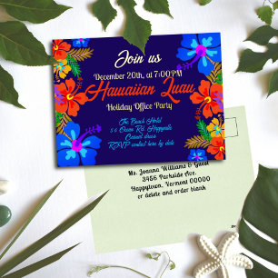 Hawaiian Luau Carte postale Fête Invitation