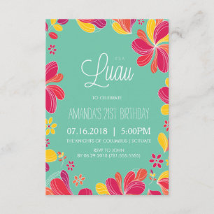 Hawaiian Luau Party - Invitation tropical (petit)