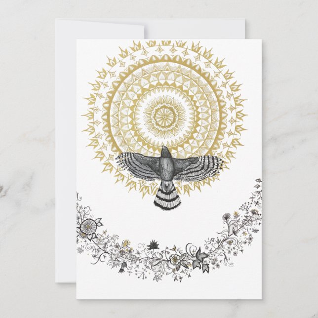 Hawk Dreams Large Flat Note Card (Devant)