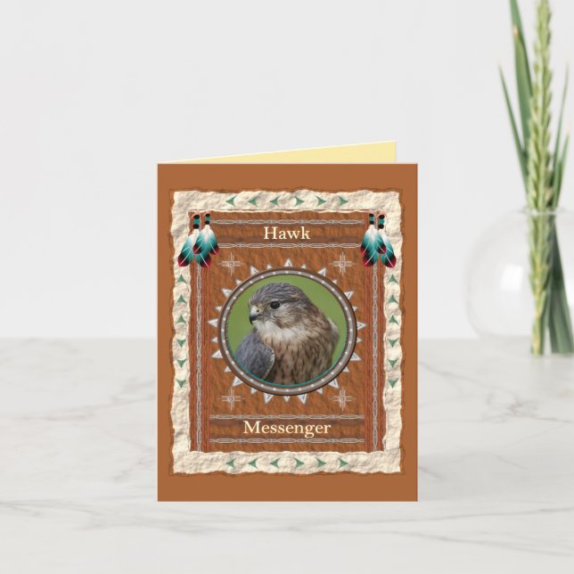 Hawk - Messenger - Carte de voeux personnalisée (Devant)