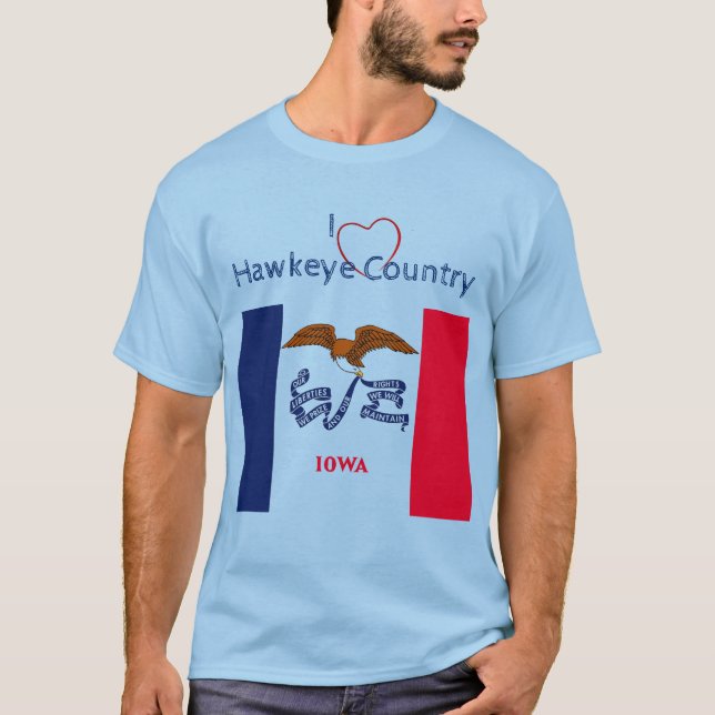 Hawkeyes Iowa Uni-sexe Patriotic T-Shirt (Devant)