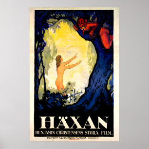 Häxan 1922 Affiche de film IMPRIMÉ A5-A1 Classique