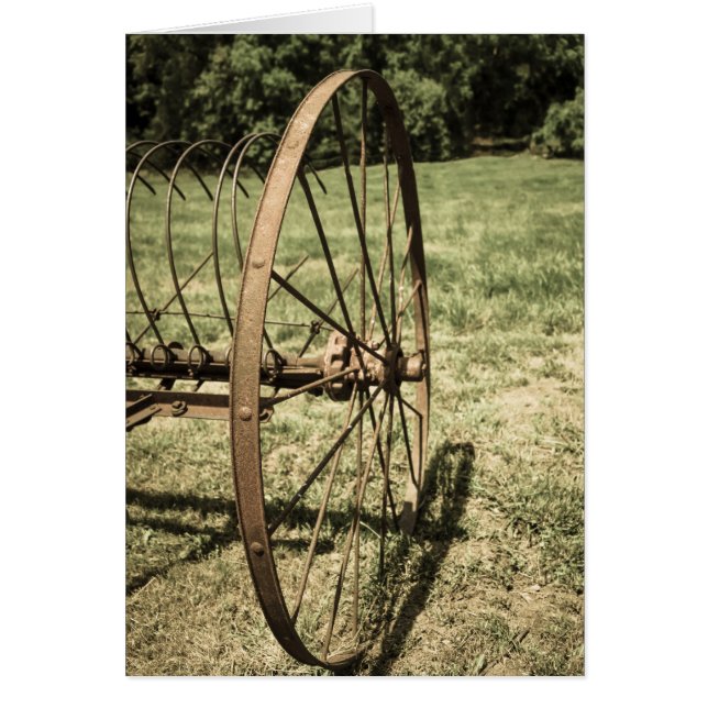 Hay Rake Wheel Aged (Devant)