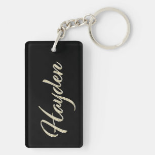Hayden Name whitegold Porte-clés