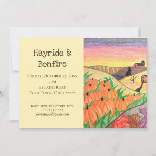Hayride et Bonfire Party Invitation