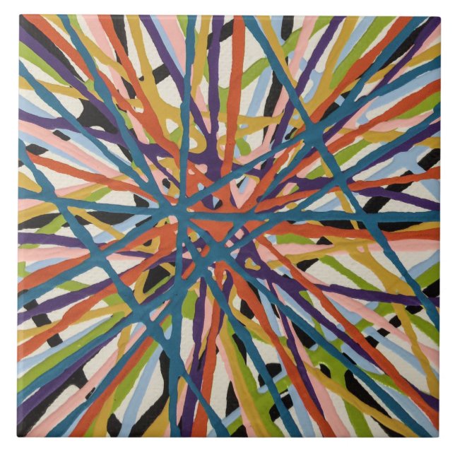 Haystack en Blanc 6 x 6 Carreaux en céramique (Devant)