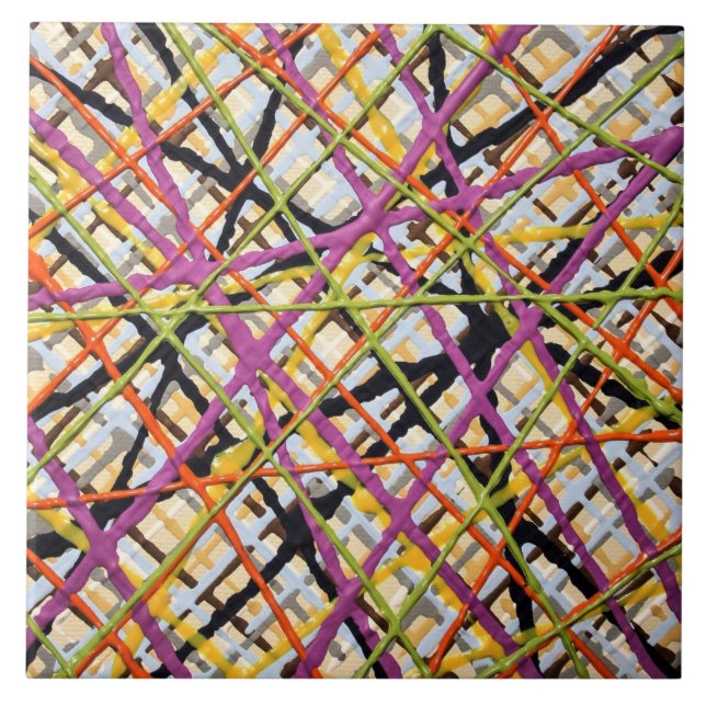 Haystack en Pourpre 6 x 6 Carreaux en céramique (Devant)