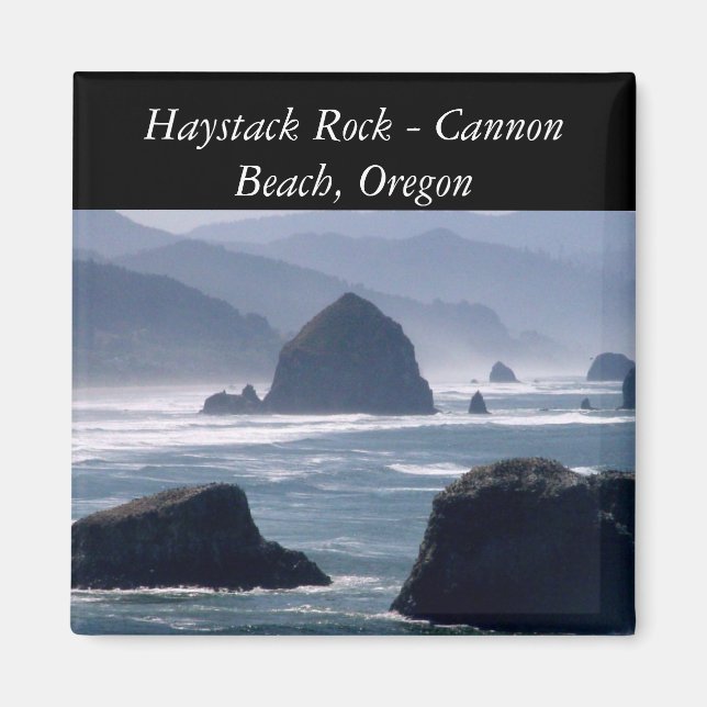 Haystack Rock - Cannon Beach Oregon Magnet (Devant)