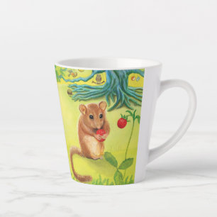 Hazel Dormouse Mange fraise Petite Mug Latte